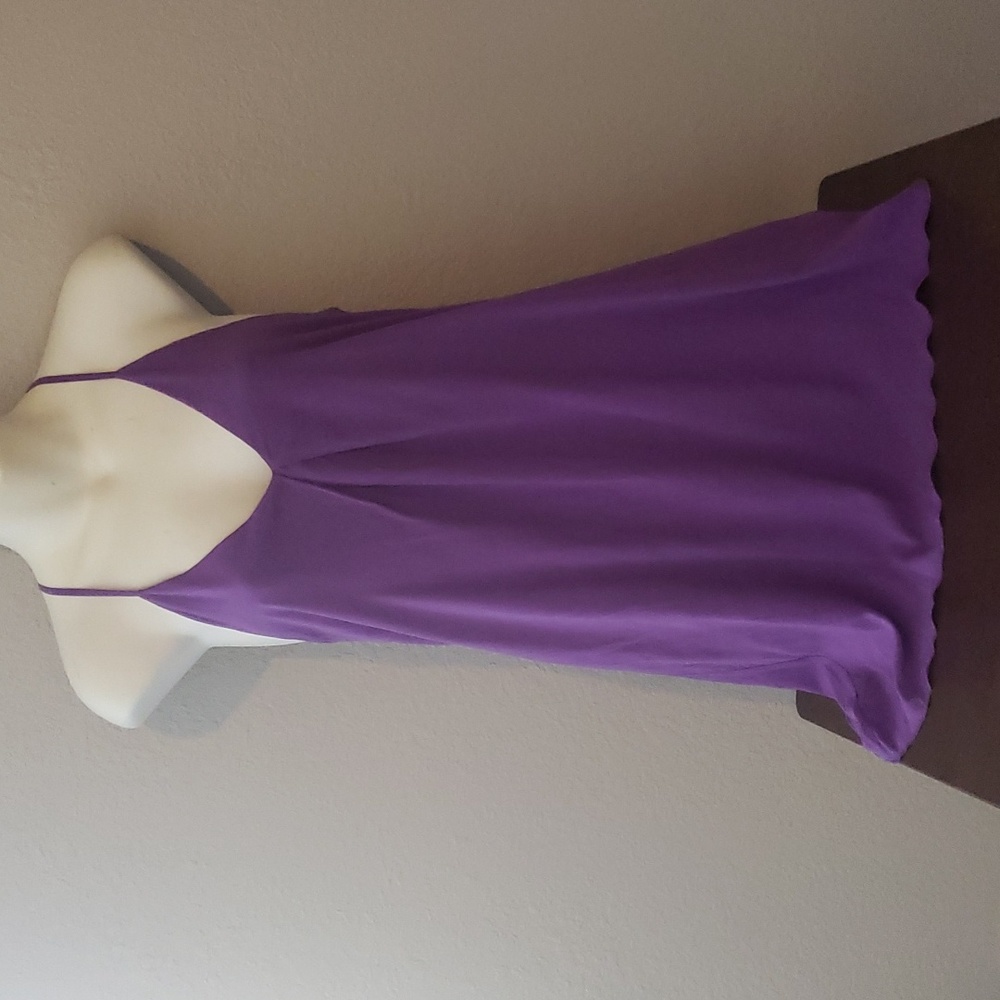 Alice + Olivia Royal Purple Silk Top
